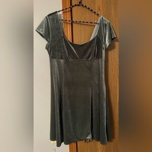 Sage green velvet above the knee dress, Revenge brand from Kohl’s, size XXL